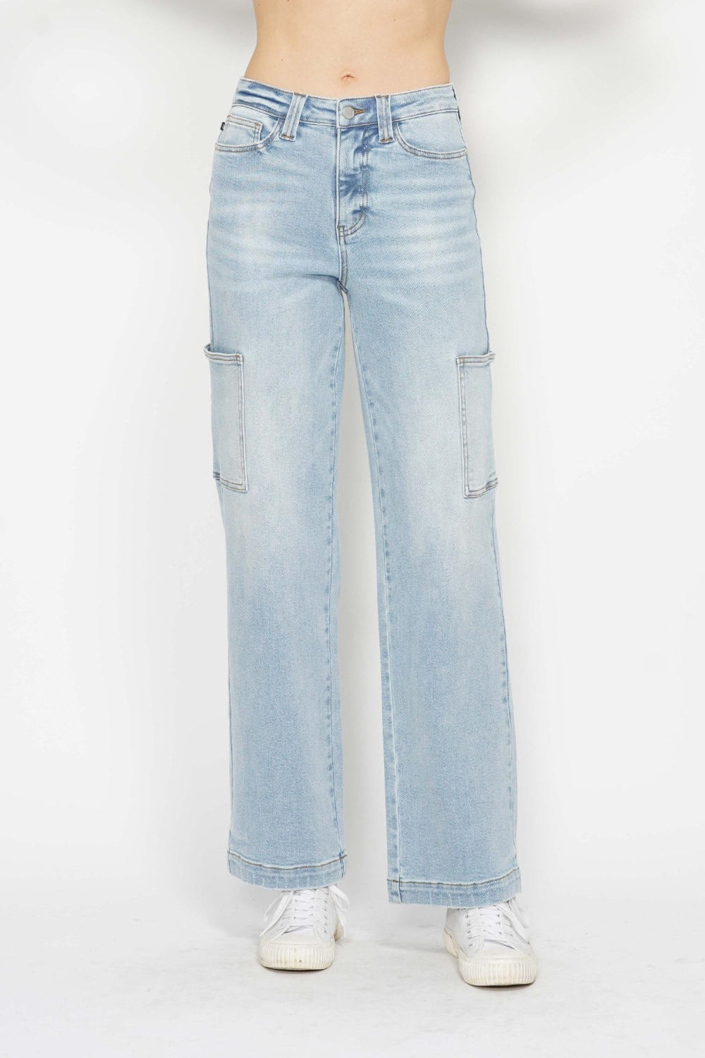 Melissa High Waist Straight Cargo Jeans by Judy  Bolue