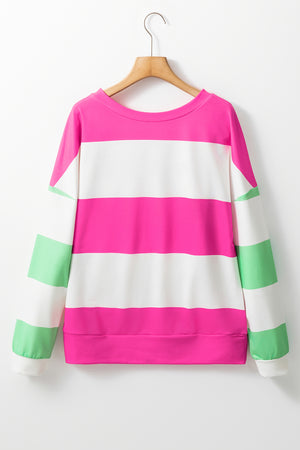 Color Contrast Long Sleeve Top