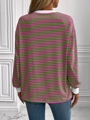 Say Hello Striped Sweatshirt