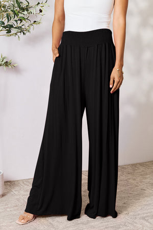 Sassy & Smocked Wide Leg Pants