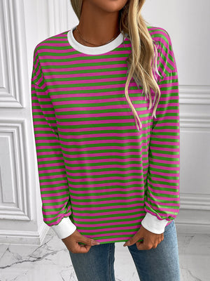 Say Hello Striped Sweatshirt