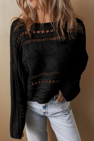 Have It All Openwork Sweater