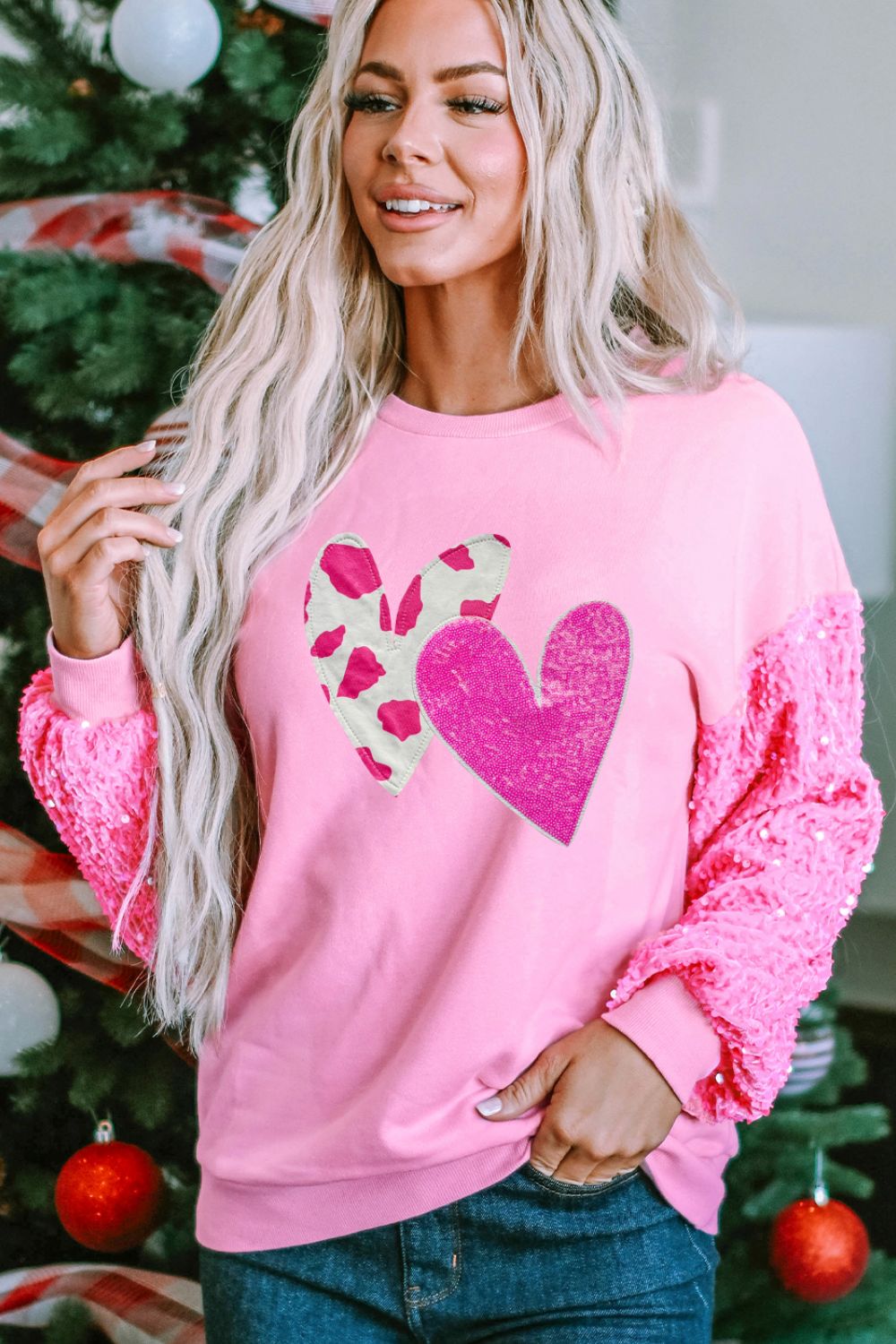 Sparkle Hearts Sweatshirt