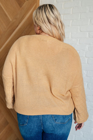 Bubbly Personality Bubble Sleeve Sweater in Wheat