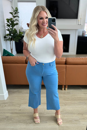 Lisa High Rise Control Top Wide Leg Crop Jeans by Judy Blue