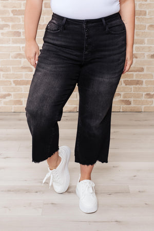 Ryan High Rise Button Fly Wide Leg Crop Jeans by Judy  Blue