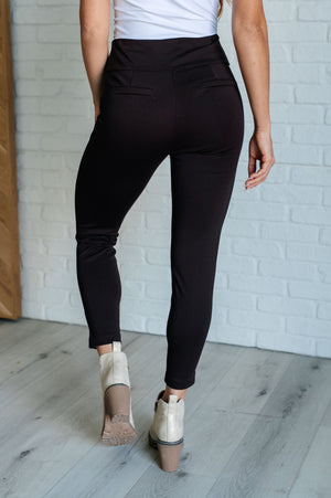 Magic Ankle Crop Skinny Pants in Chocolate