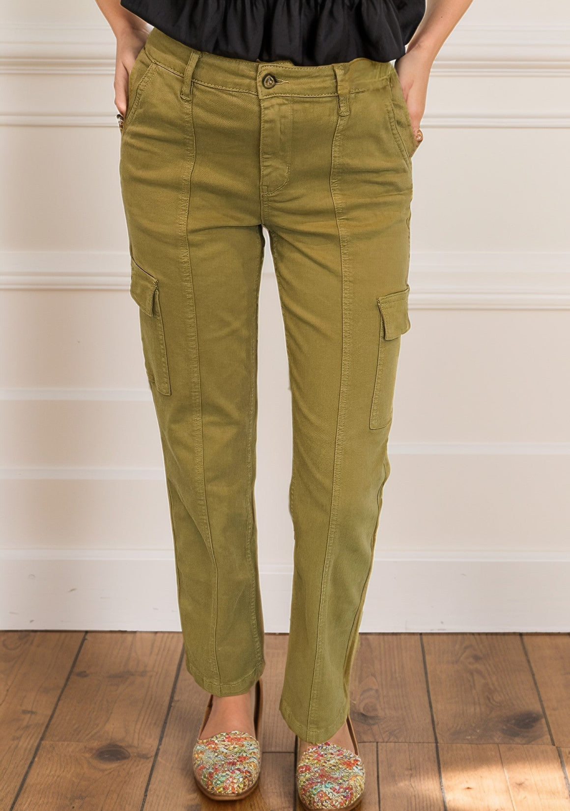 Matcha Babe Cargo Jeans by Judy Blue