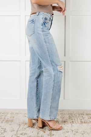 Patricia High Rise Rigid Magic 90's Straight Jeans by Judy Blue