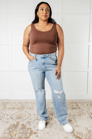 Patricia High Rise Rigid Magic 90's Straight Jeans by Judy Blue