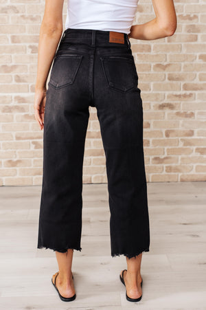 Ryan High Rise Button Fly Wide Leg Crop Jeans by Judy  Blue