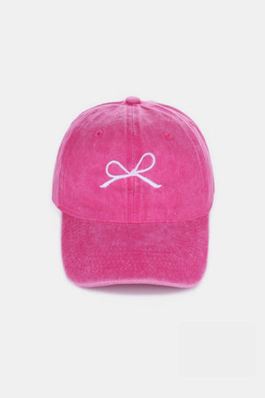 Bow Embroidered Baseball Caps