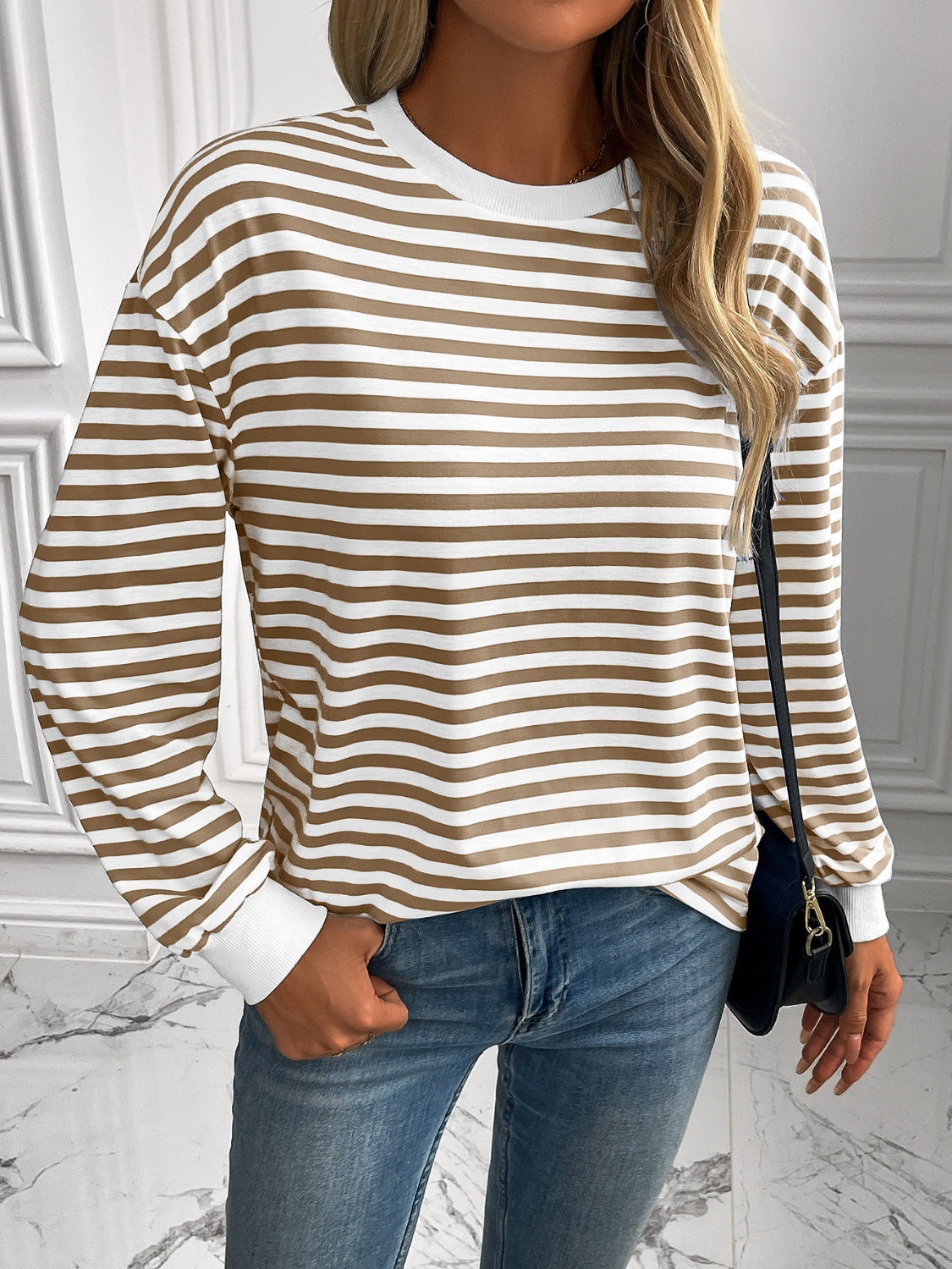 Say Hello Striped Sweatshirt