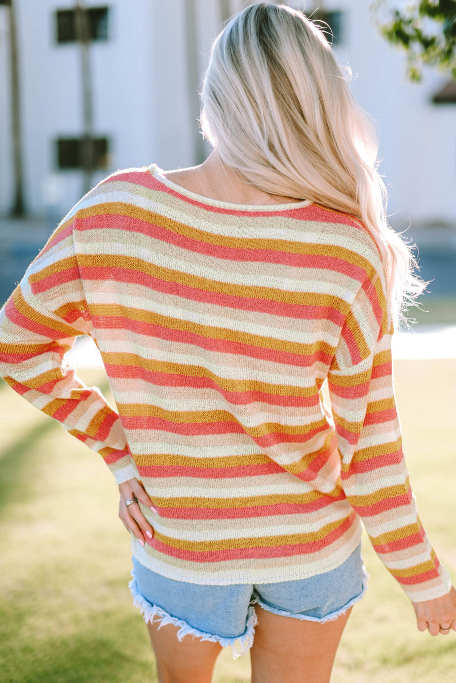 Long Drive Home Striped Sweater