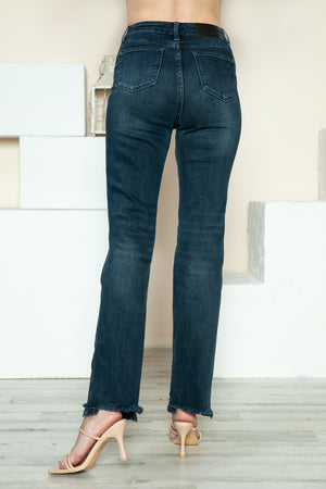 Tisha Button Fly Straight Jeans by Judy Blue