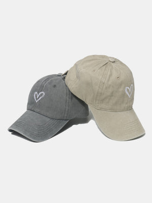 Heart Happiness Washed Cotton Baseball Cap