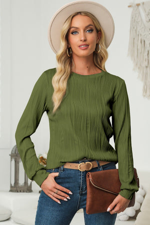 Talk About Texture Long Sleeve Top