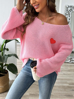 Heart Stopper Dropped Shoulder Sweater