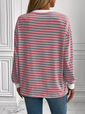 Say Hello Striped Sweatshirt