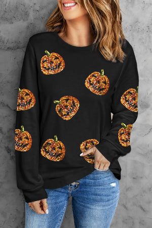 Spooky Season Sequin Sweatshirt