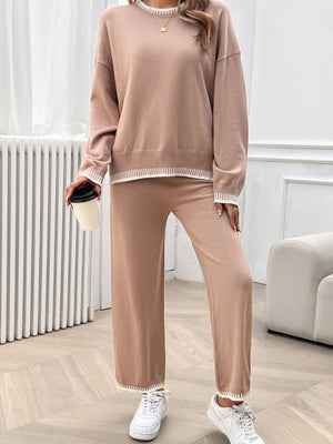 Always Cold Top and Pants Sweater Set