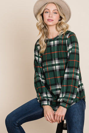 Already There Plaid Top