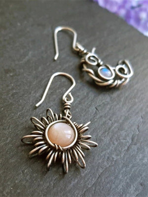 Moon & Sun Dangle Earrings