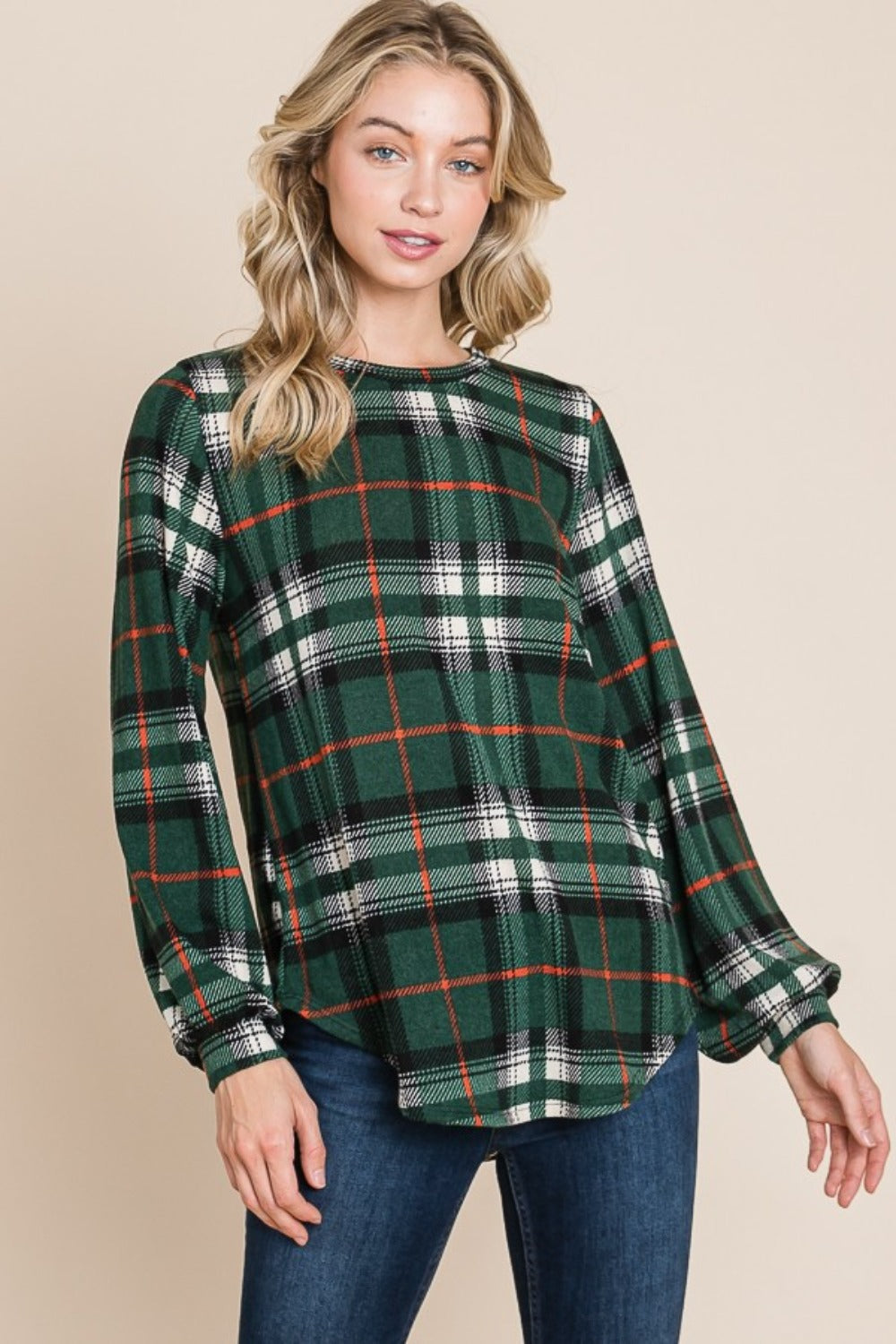 Already There Plaid Top