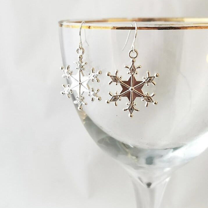 Silver Snowflakes Earrings