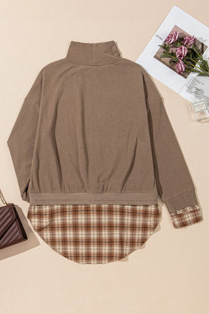 Peek A Boo Plaid Sweatshirt