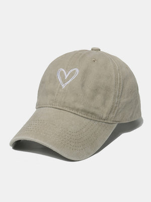 Heart Happiness Washed Cotton Baseball Cap