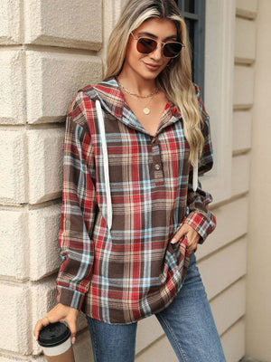 Playing Games Plaid Hoodie