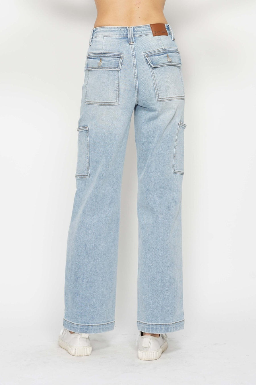 Melissa High Waist Straight Cargo Jeans by Judy  Bolue