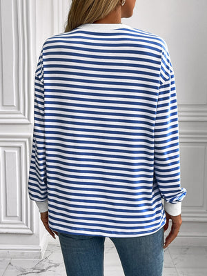 Say Hello Striped Sweatshirt