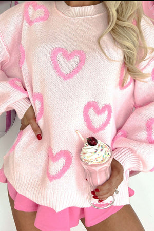 Hearts All Around Sweater