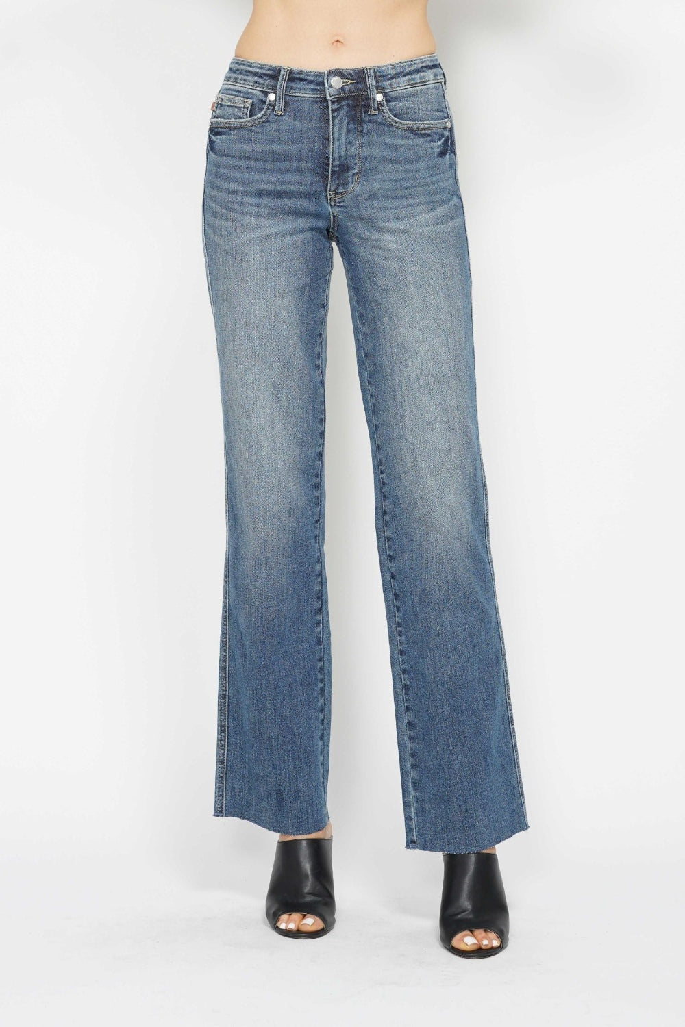 Amber Tummy Control Straight Jeans by Judy Blue