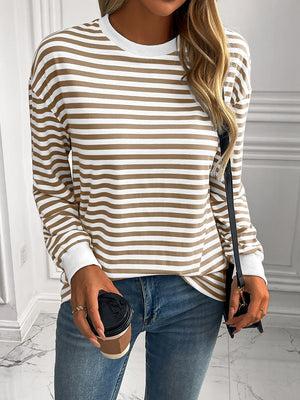 Say Hello Striped Sweatshirt