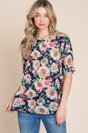 Into The Night Blooms Top
