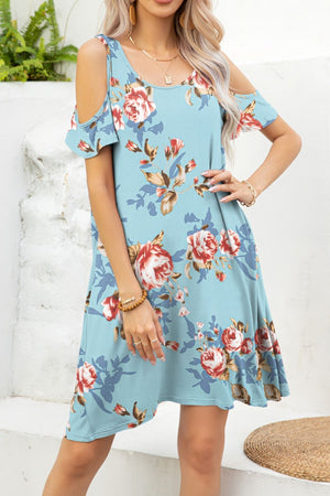 Can't Stop Me Cold-Shoulder Dress