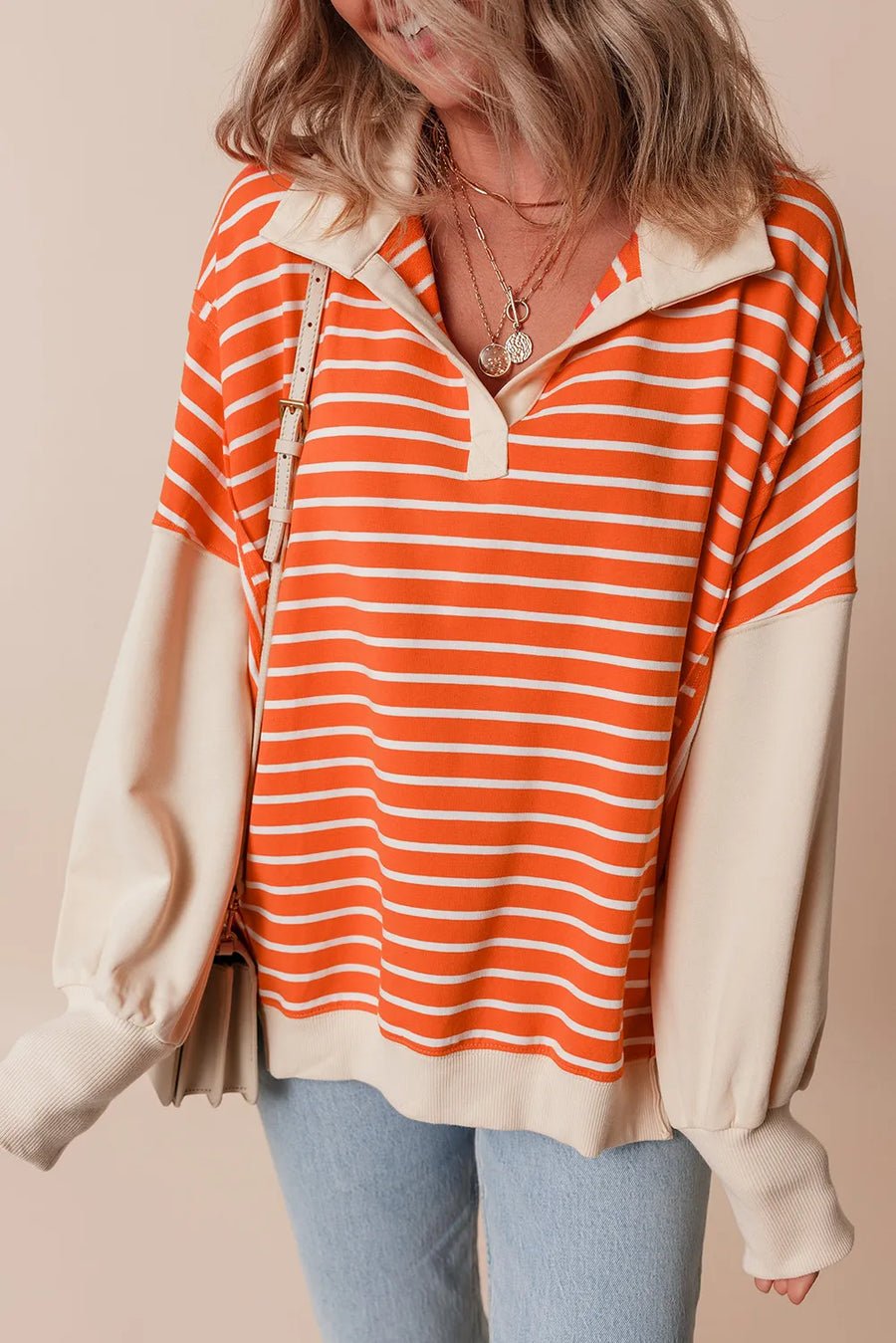 Say Hello Striped Sweatshirt