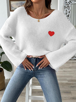 Heart Stopper Dropped Shoulder Sweater