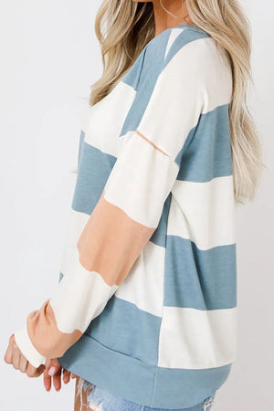 Color Contrast Long Sleeve Top