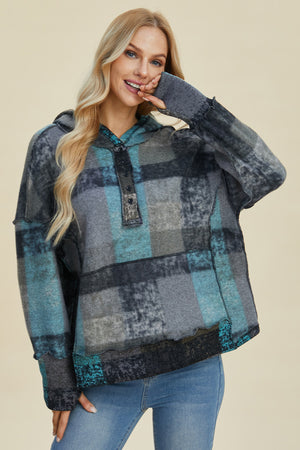 Pause to Smile Plaid Hoodie