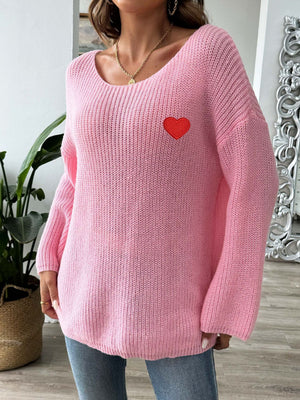 Heart Stopper Dropped Shoulder Sweater