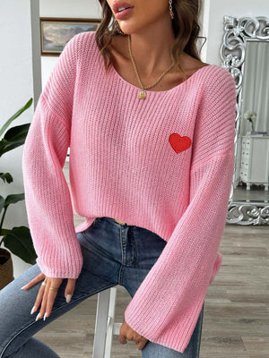 Heart Stopper Dropped Shoulder Sweater