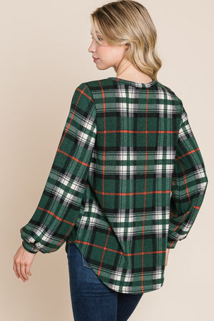 Already There Plaid Top