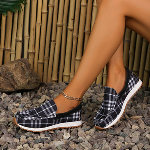 Posh Plaid Slip-Ons