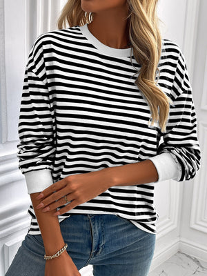 Say Hello Striped Sweatshirt