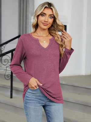 Creative Spaces Notched Long Sleeve Tee