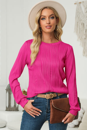 Talk About Texture Long Sleeve Top